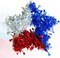 Patriotic Wreath for Front Door, Artificial Pentagram Shape Tinsel Patriotic Star Hanging Wreaths 4th of July Party Crafts